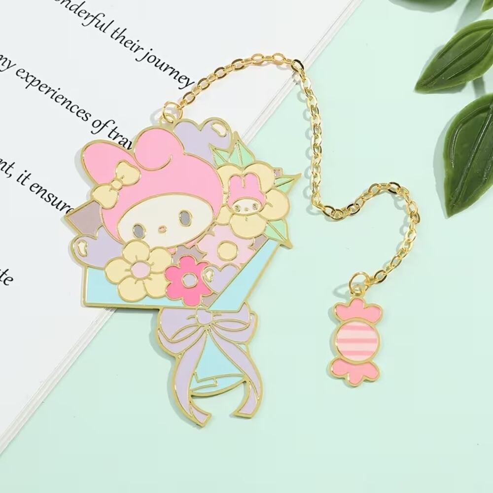 #6613 Hello Kitty & Friends - My Melody Floral Bookmark